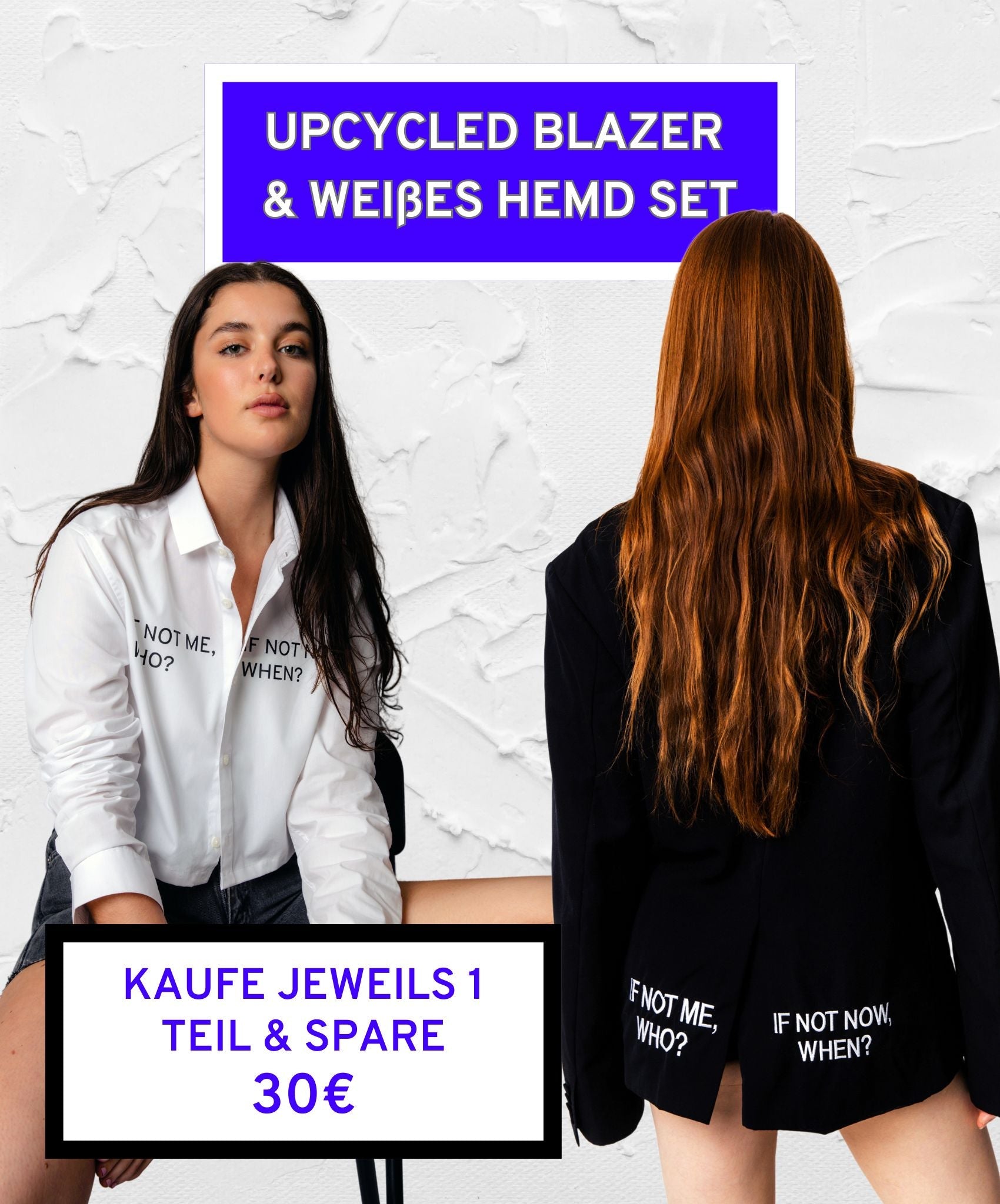 Upcycled Blazer + White Shirt Bundle - OBLIVIOUS?