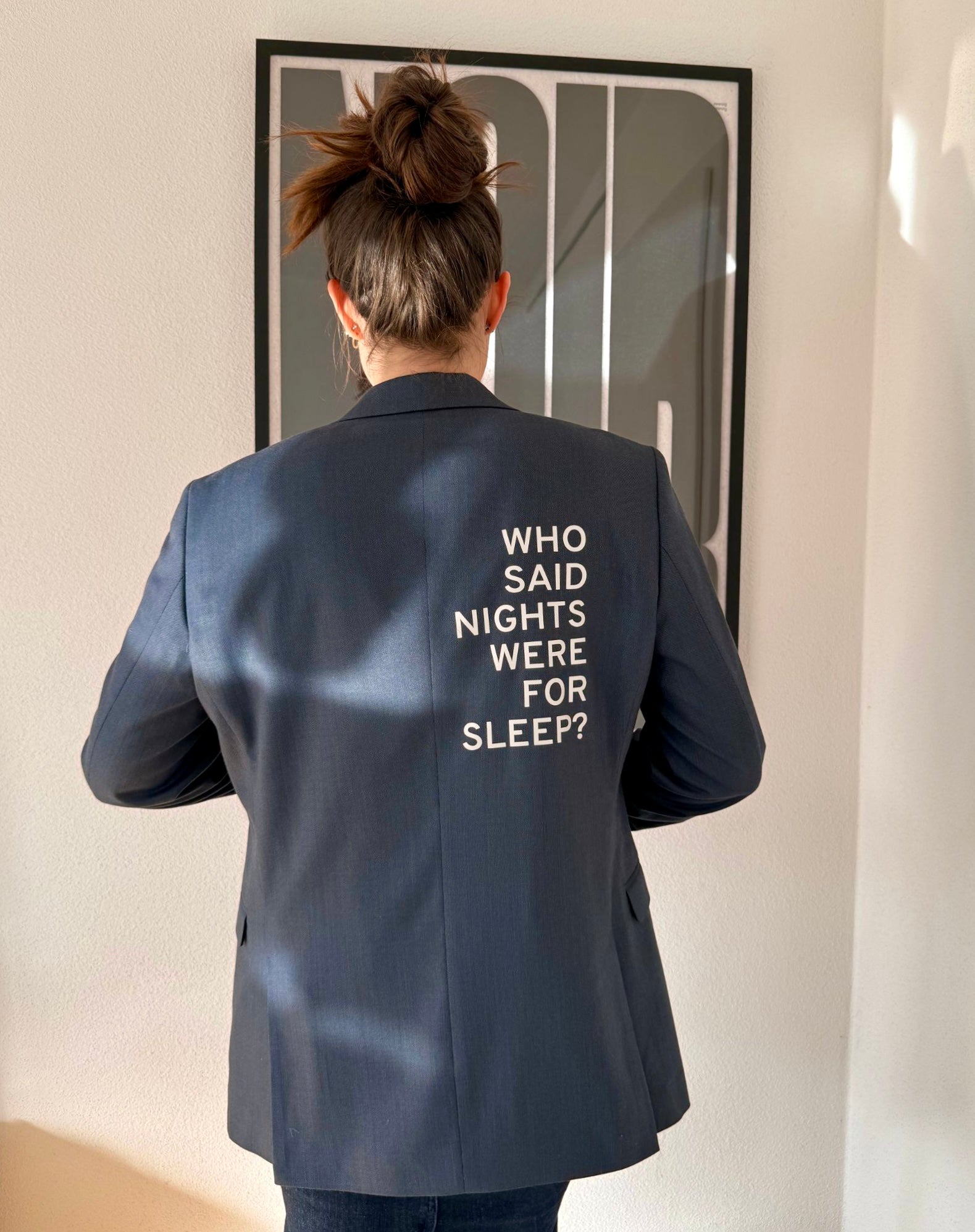 Who said nights were for sleep? Reflective Upcycled Blazer - OBLIVIOUS?