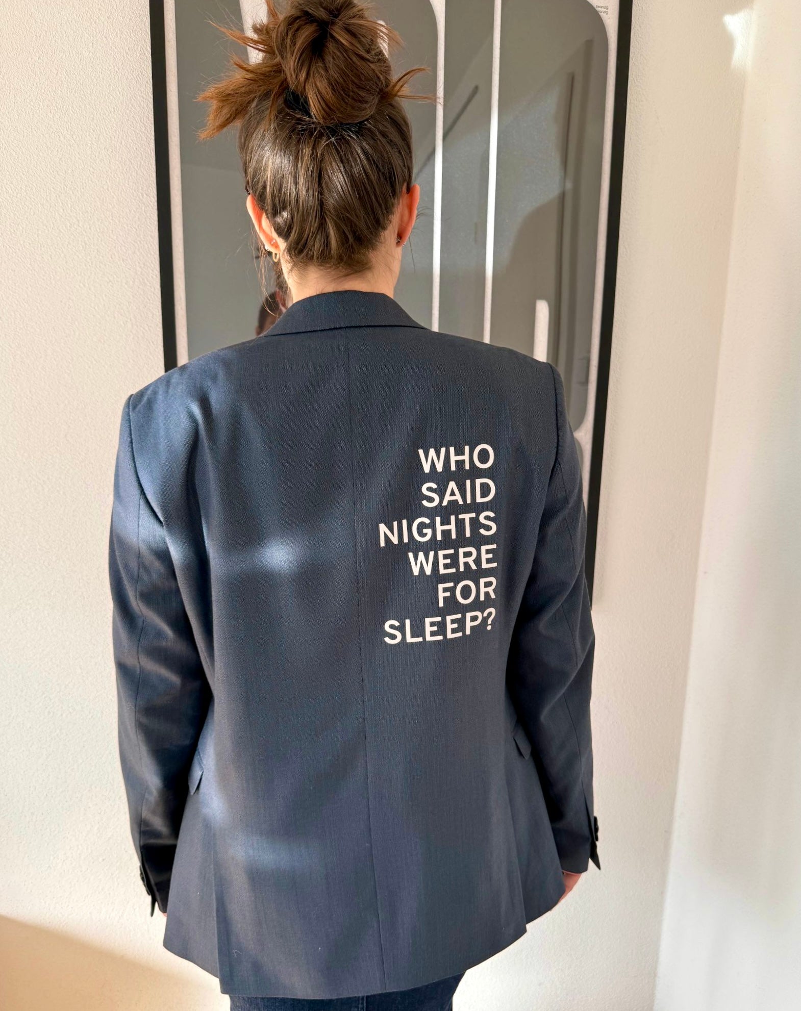 Who said nights were for sleep? Reflective Upcycled Blazer - OBLIVIOUS?