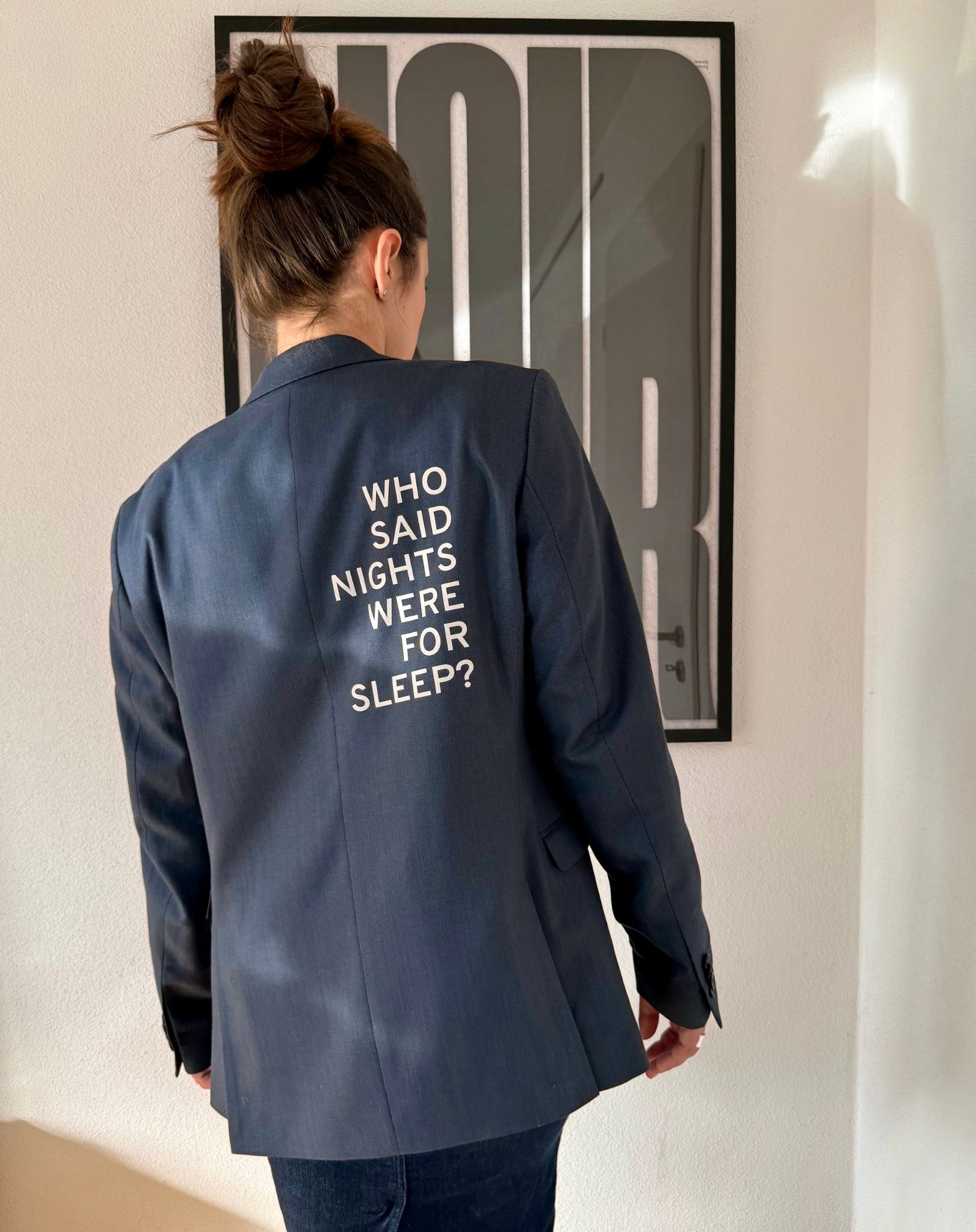 Who said nights were for sleep? Reflective Upcycled Blazer - OBLIVIOUS?