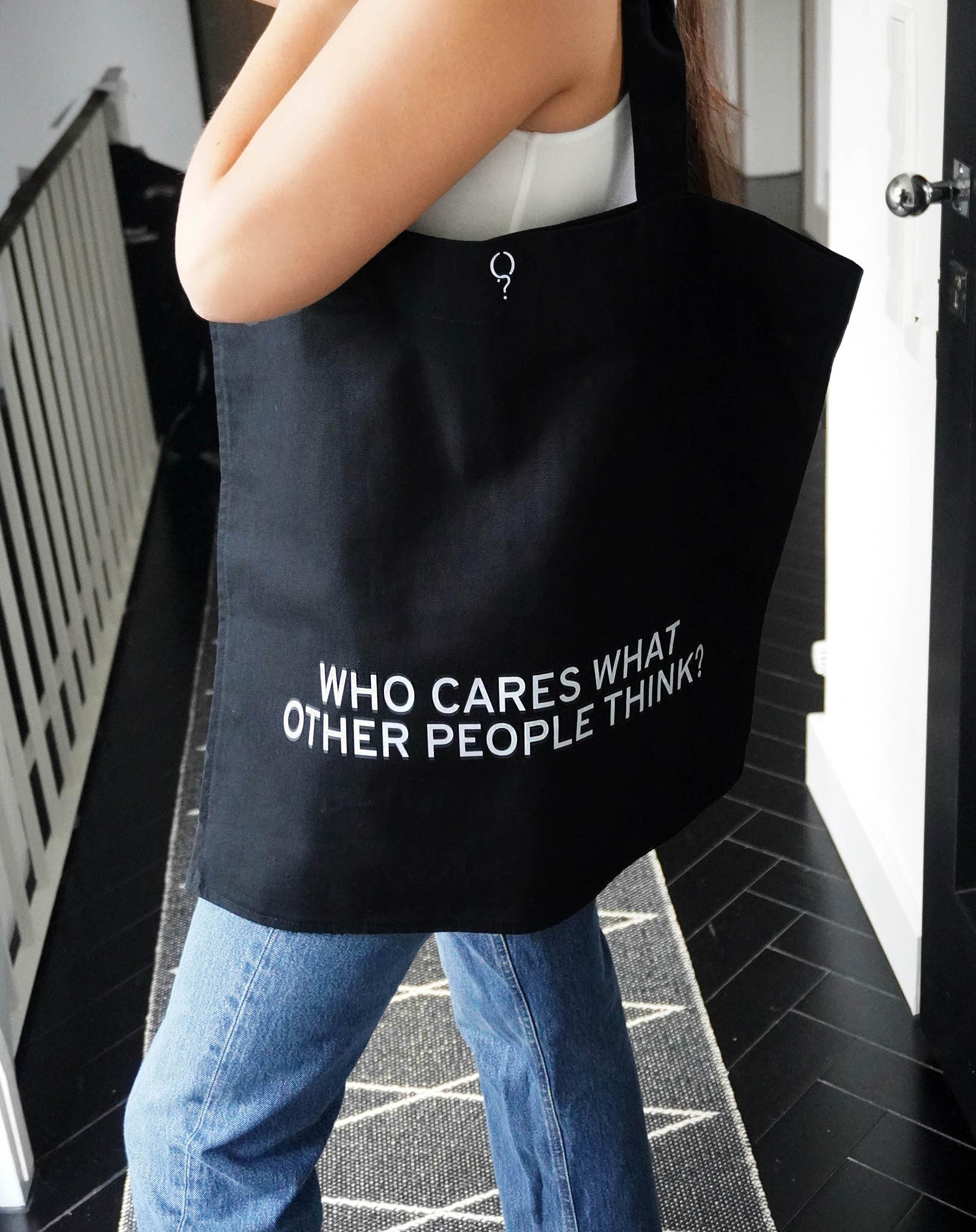 XL Shopper Bag 'Who cares?' - OBLIVIOUS?