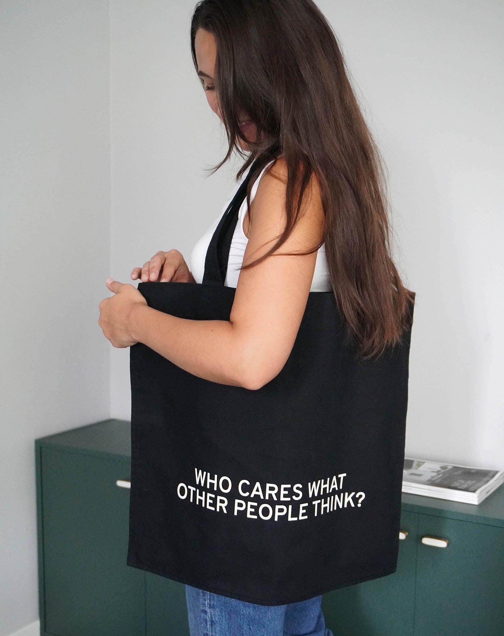 XL Shopper Bag 'Who cares?' - OBLIVIOUS?