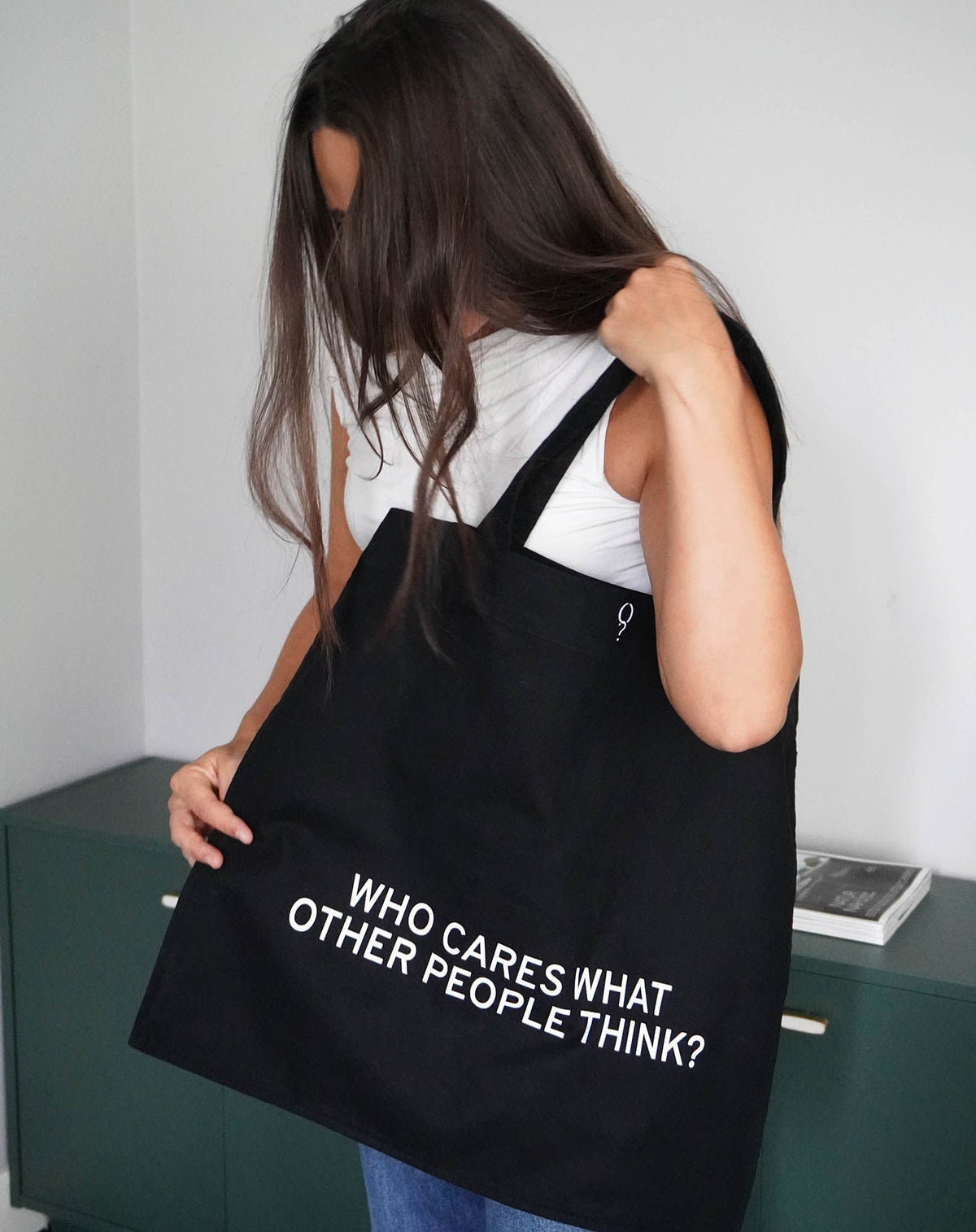 XL Shopper Bag &#39;Who cares?&#39; - OBLIVIOUS?