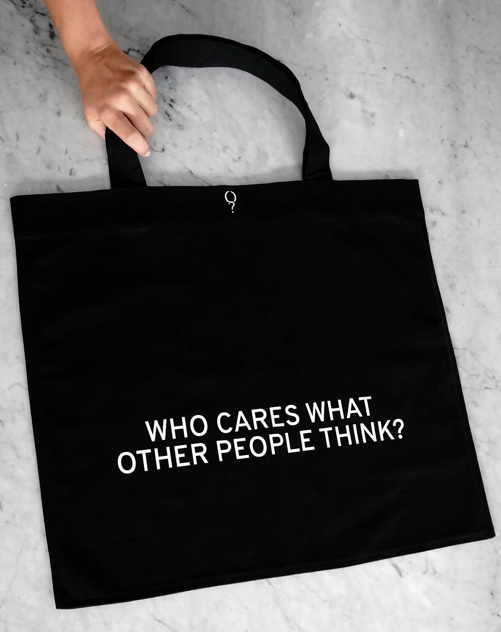 XL Shopper Bag 'Who cares?' - OBLIVIOUS?