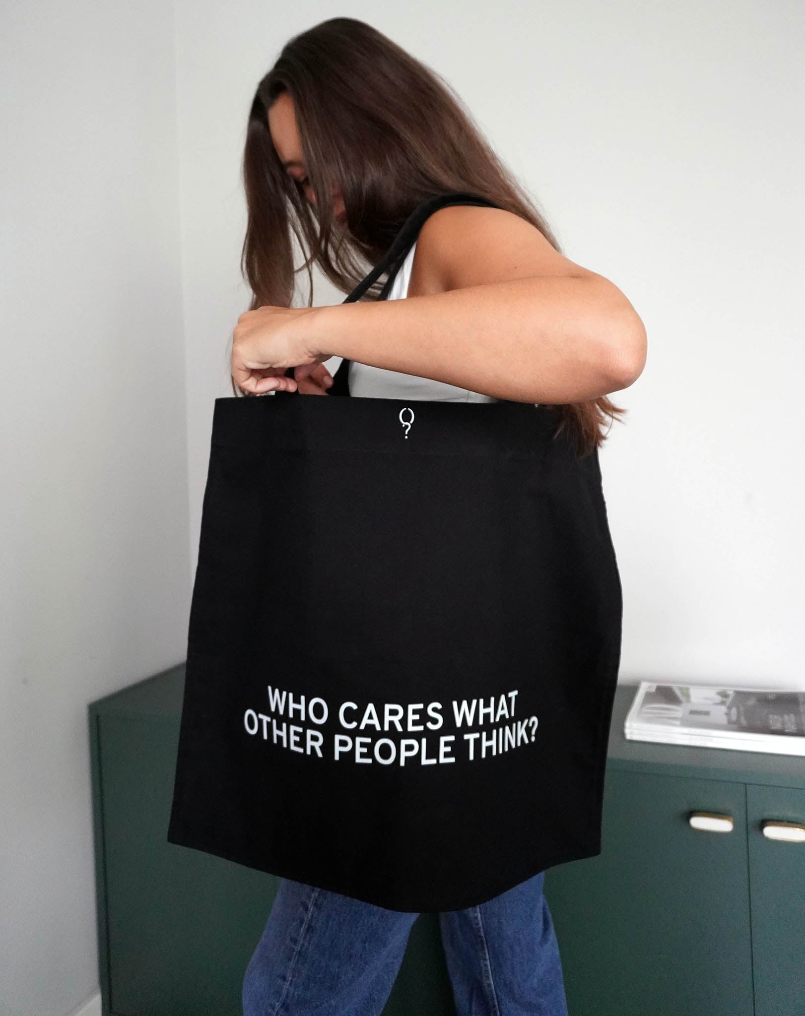 XL Shopper Bag 'Who cares?' - OBLIVIOUS?