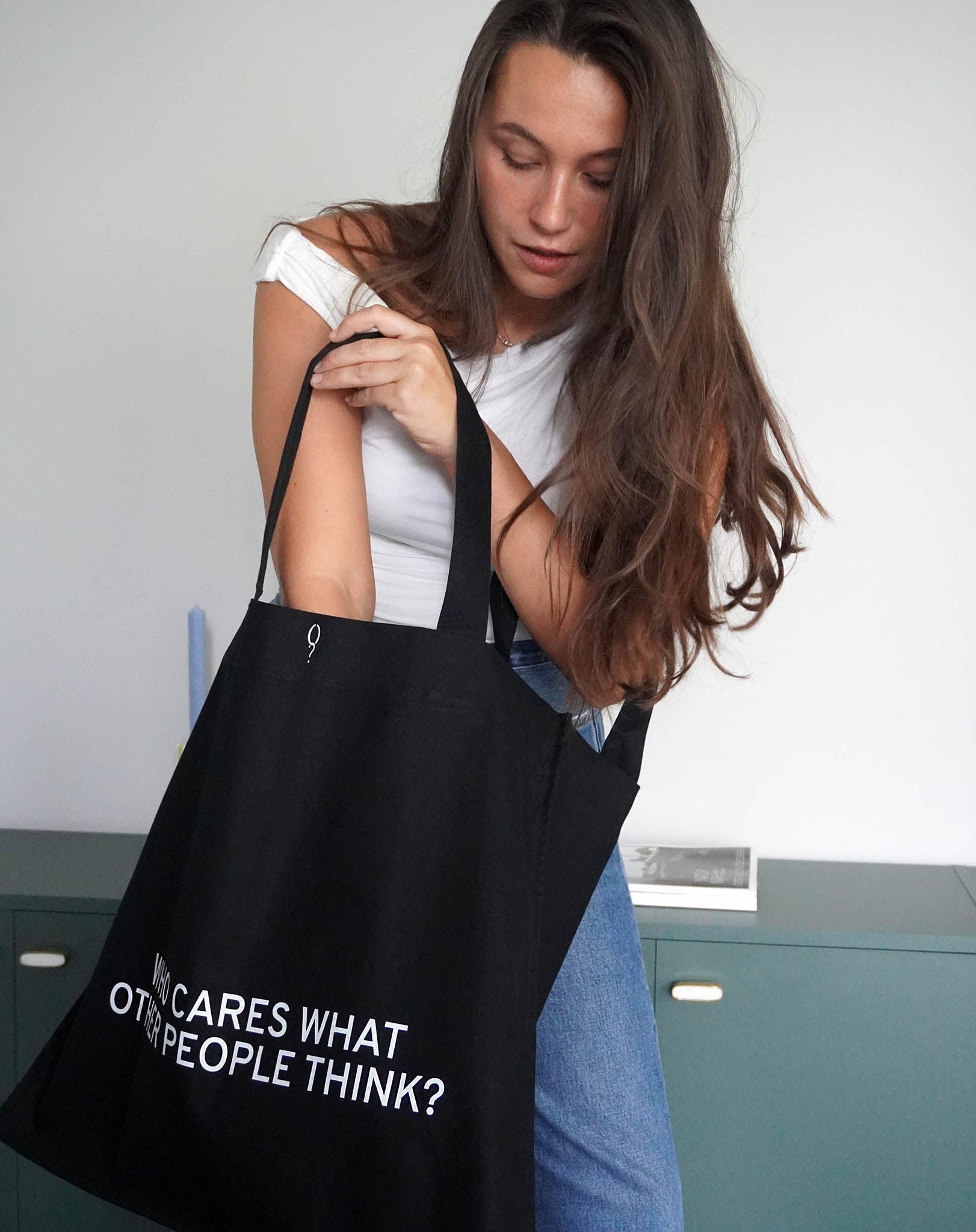 XL Shopper Bag 'Who cares?' - OBLIVIOUS?