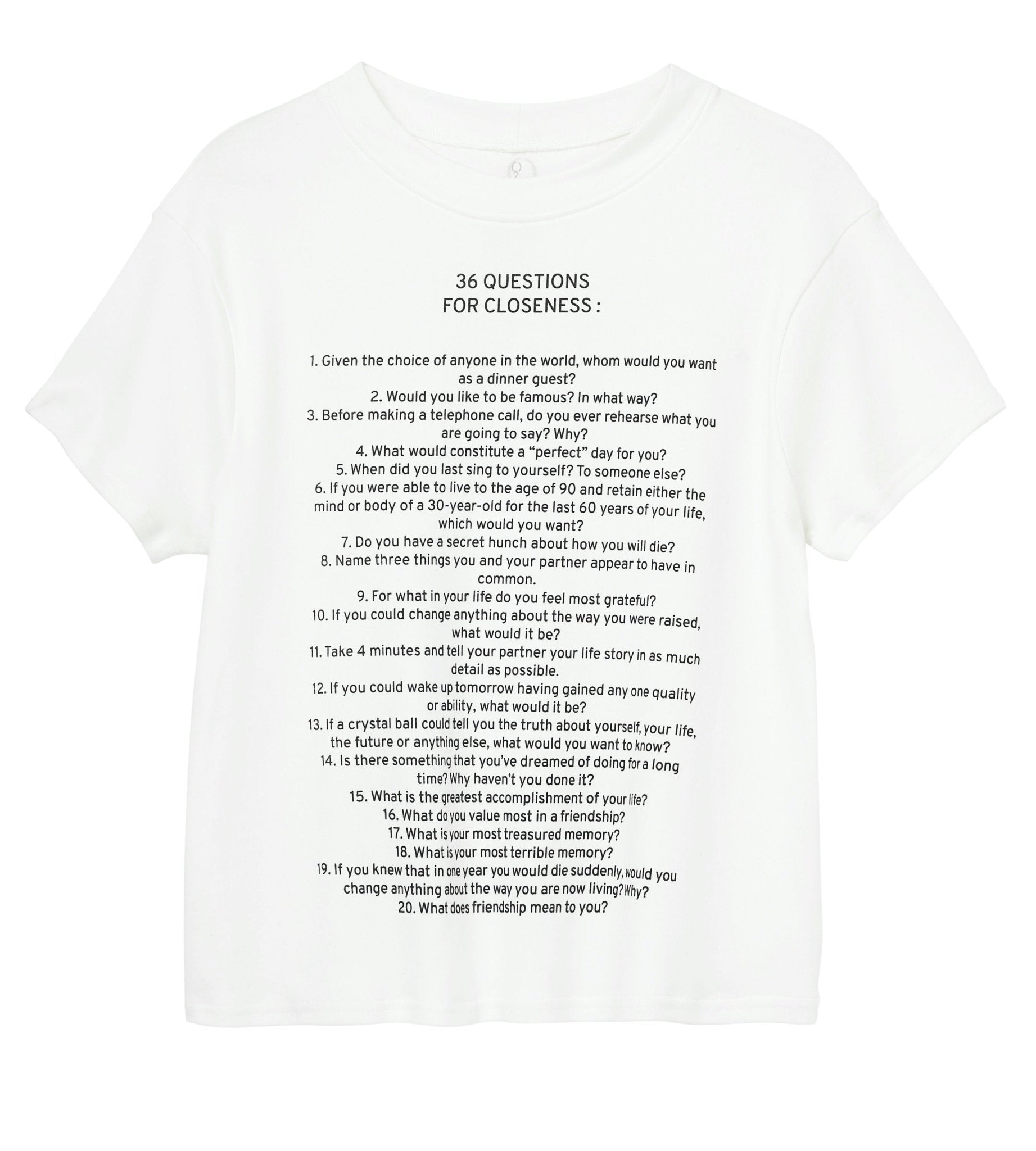 36 Questions for Closeness Boxy T-Shirt - OBLIVIOUS?