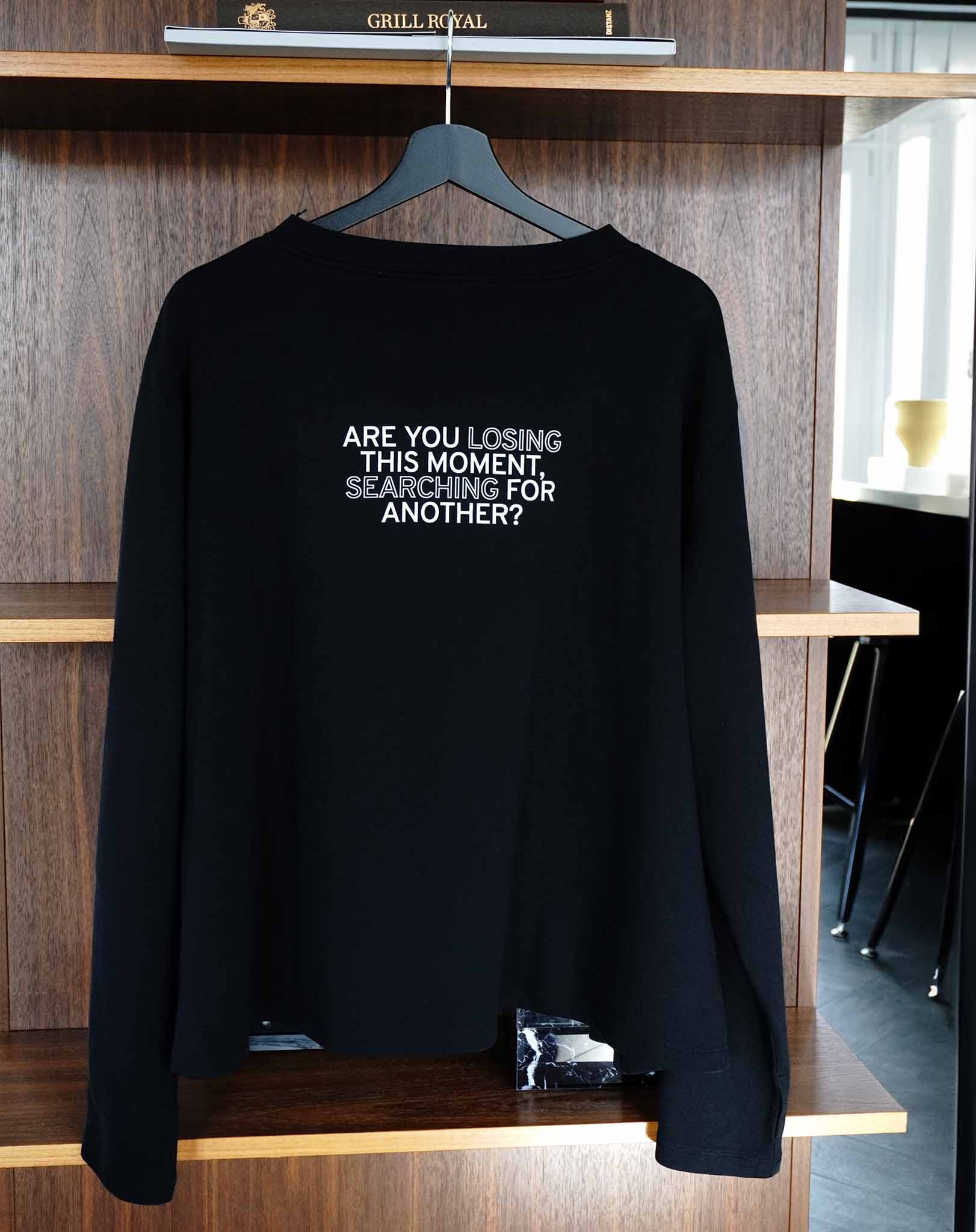 Are you losing this moment, searching for another? Black Flowy Long Sleeve - OBLIVIOUS?