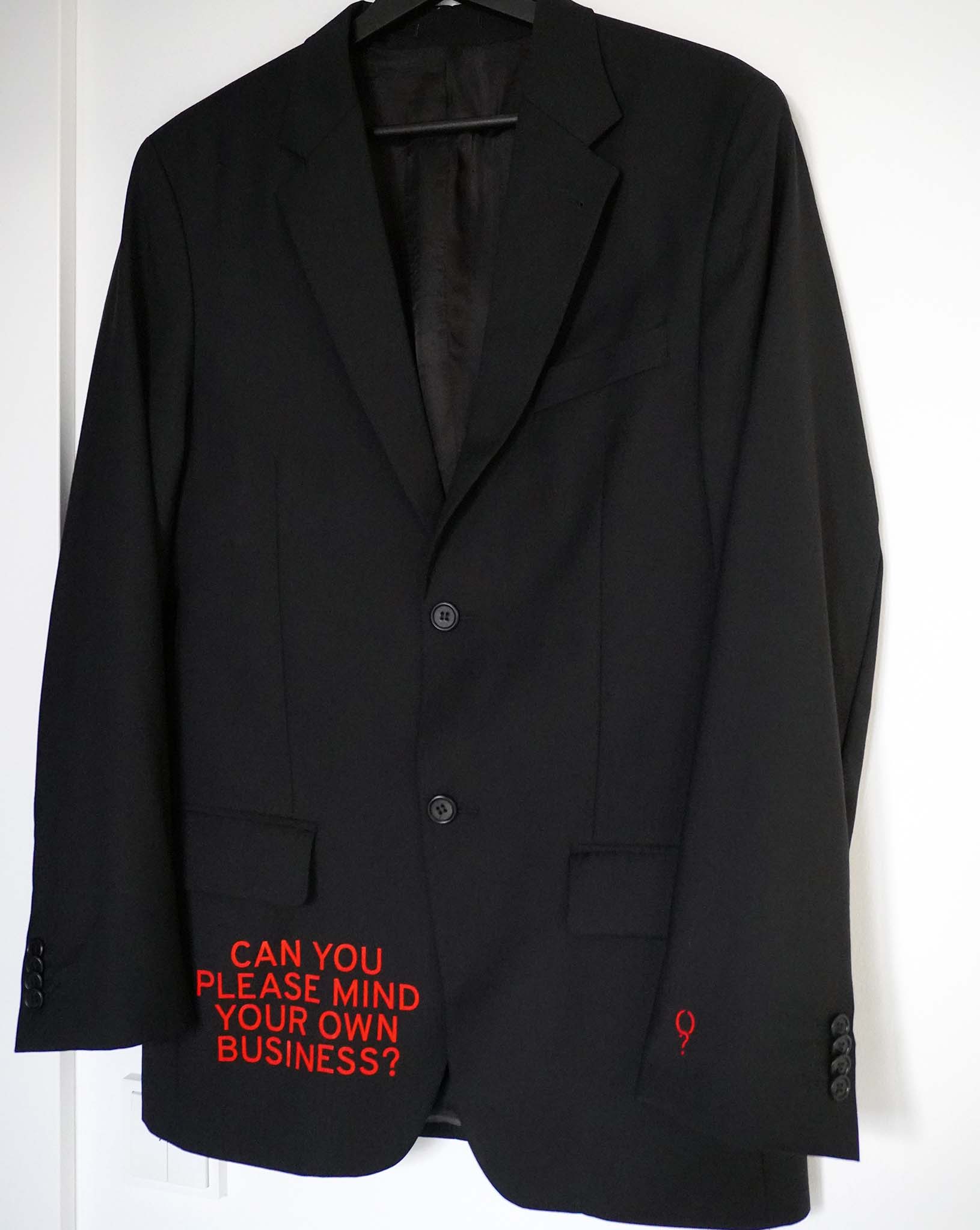 Can you please mind your own business? Upcycled Blazer - OBLIVIOUS?