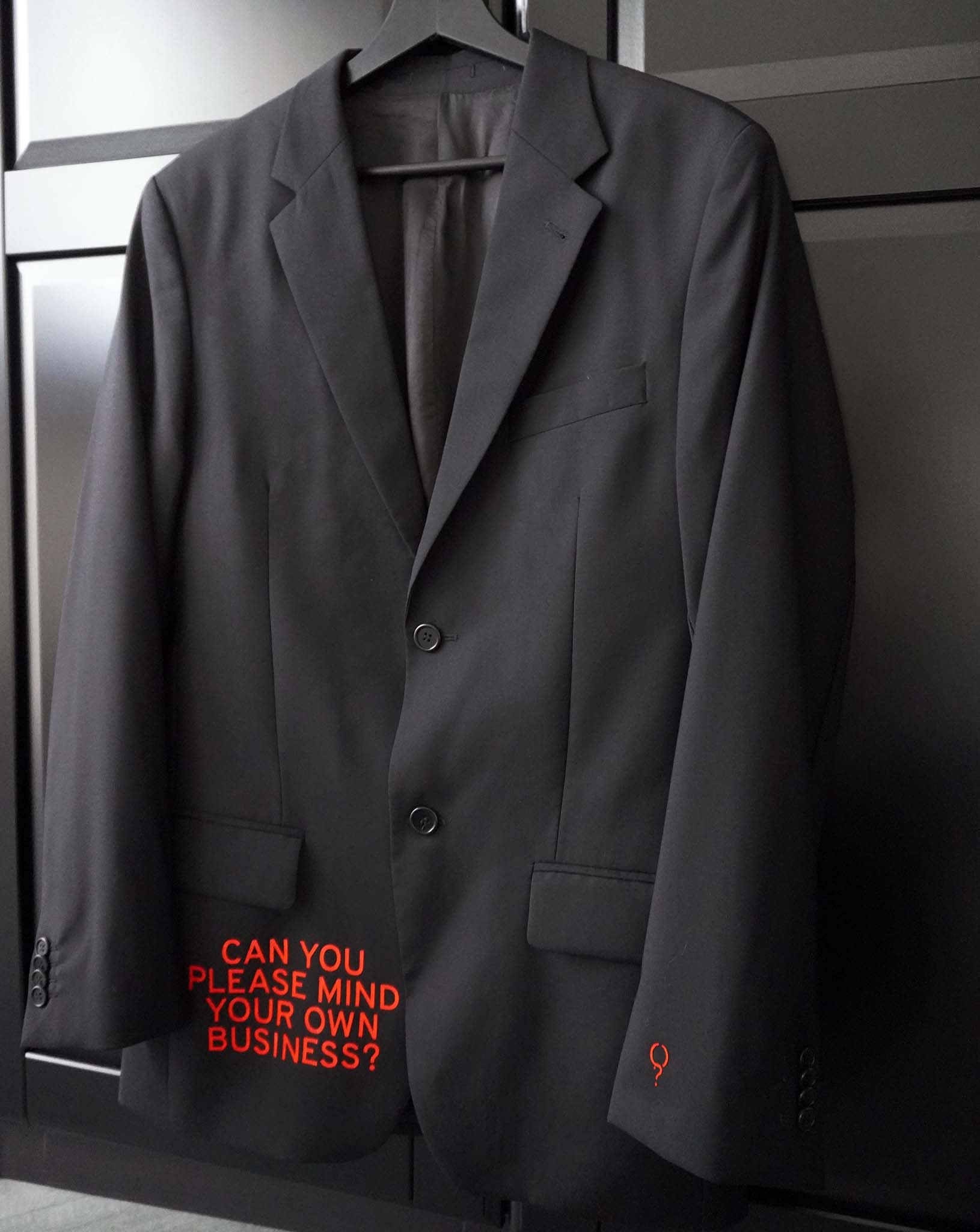 Can you please mind your own business? Upcycled Blazer - OBLIVIOUS?