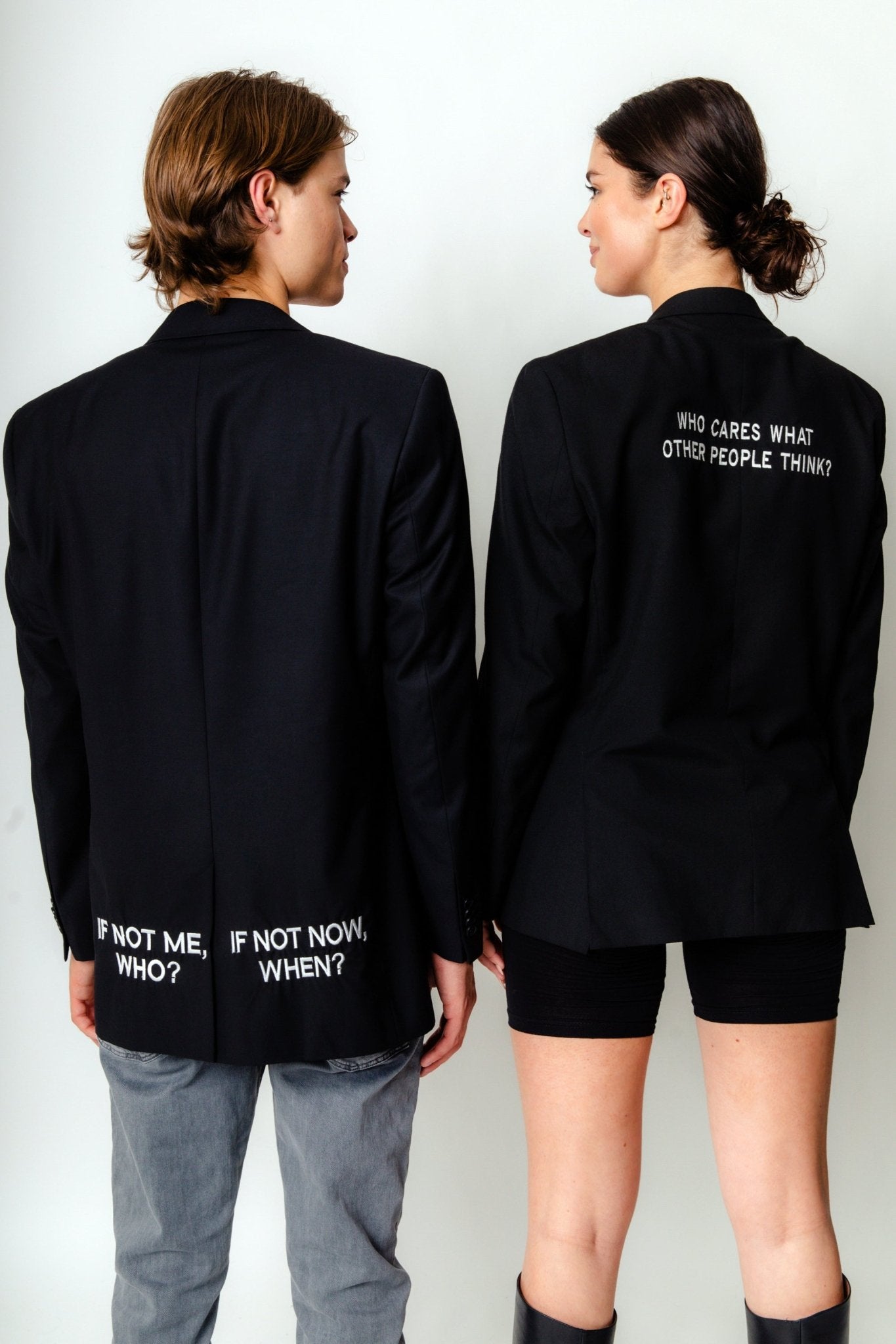 IF NOT ME, WHO? IF NOT NOW, WHEN? Upcycled Blazer - OBLIVIOUS?