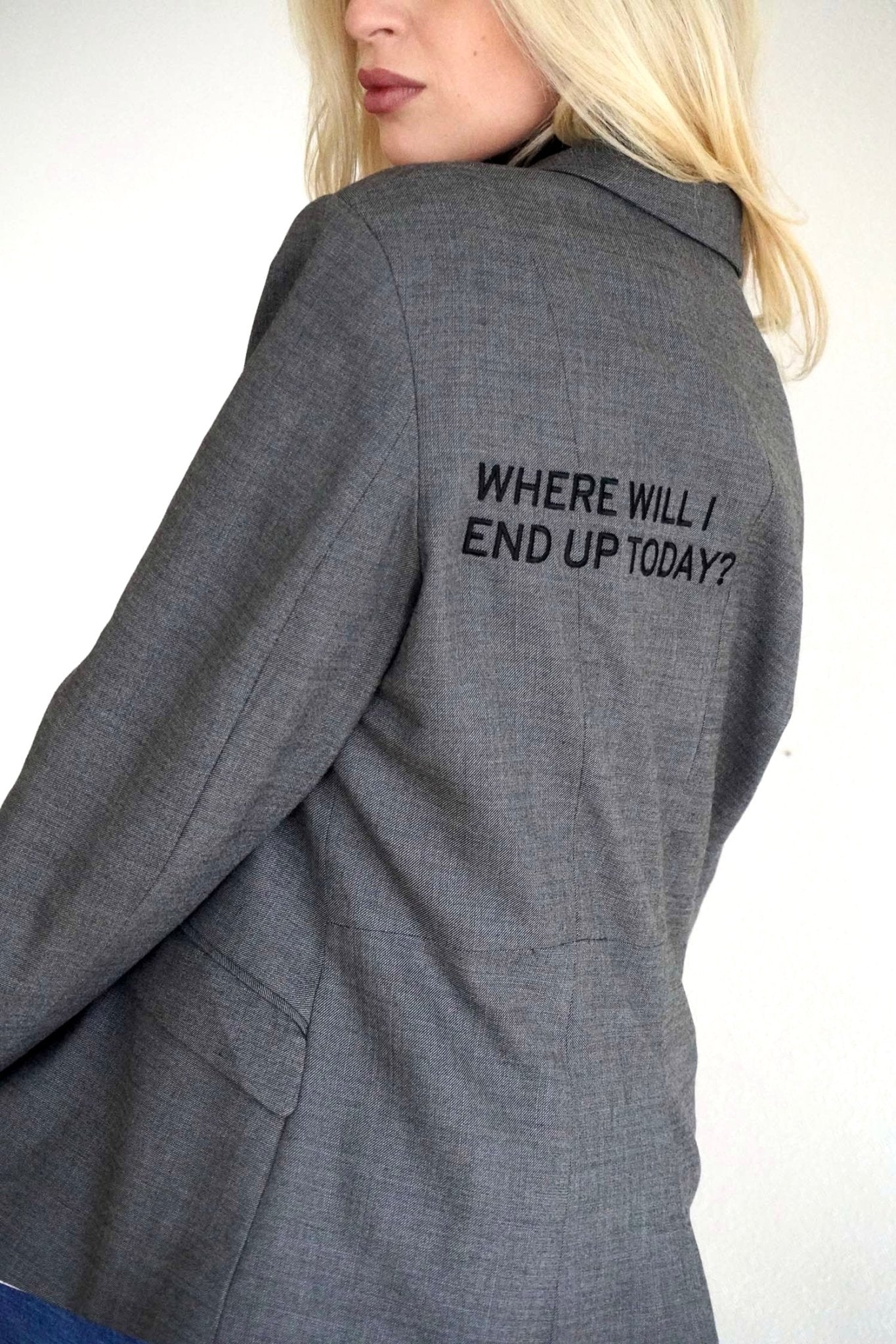 WHERE WILL I END UP TODAY? Upcycled Blazer - OBLIVIOUS?