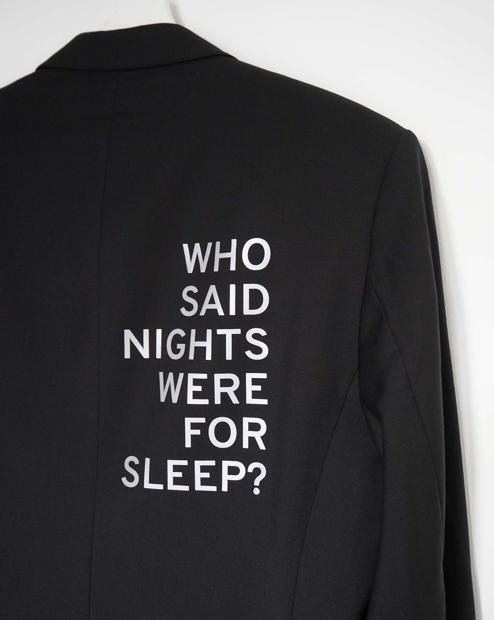 Who said nights were for sleep? Reflective Upcycled Blazer - OBLIVIOUS?