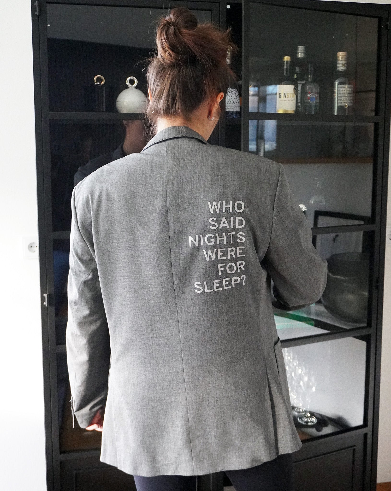 Who said nights were for sleep? Reflective Upcycled Blazer - OBLIVIOUS?