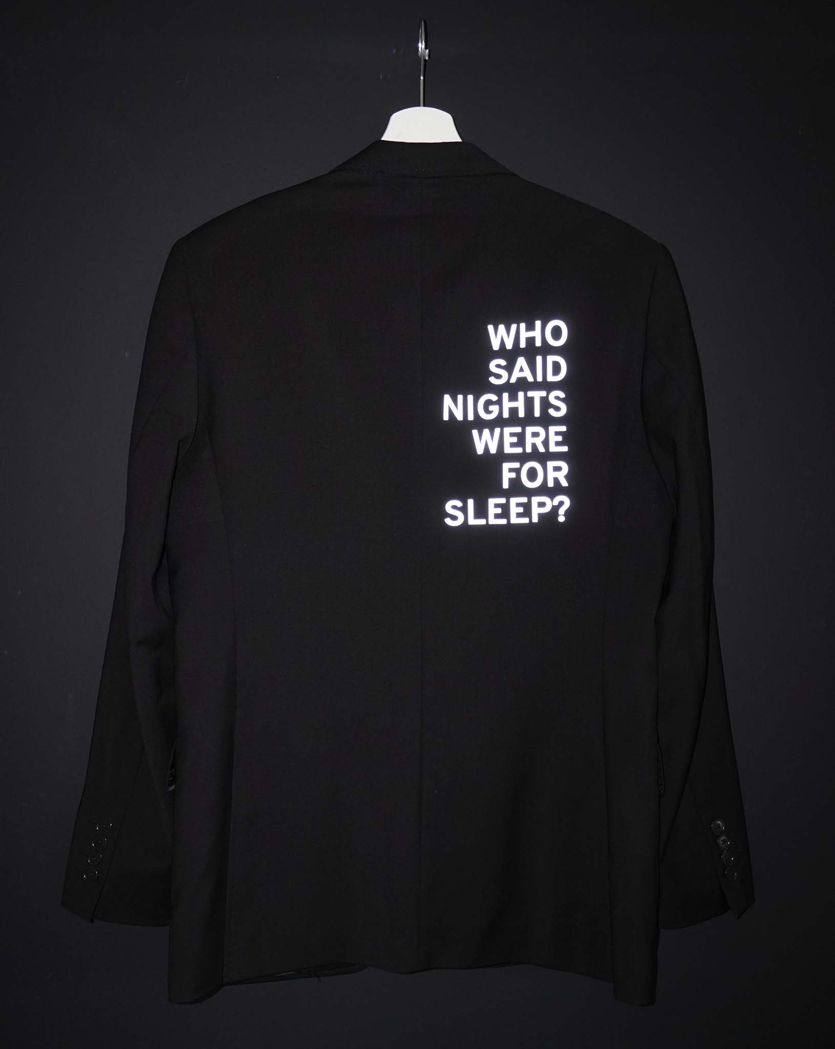 Who said nights were for sleep? Reflective Upcycled Blazer - OBLIVIOUS?