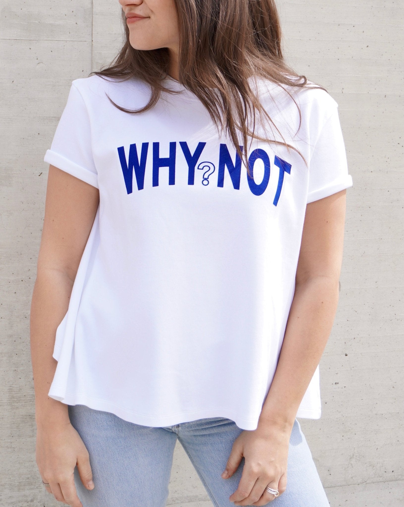 'WHY NOT?' Flowy T-Shirt - OBLIVIOUS?